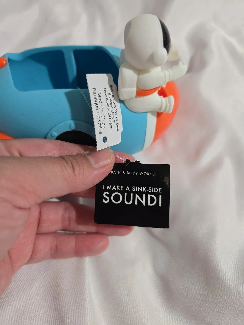 NWT Bath & Body Works Hand Soap Holder Rocket Austronaut W/ Sound Silicone